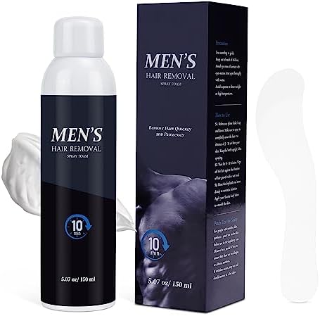 Hair Removal Spray Foam Hair Removal Cream for Men - Effective & Painless for Underarm, Chest, Back, Legs - Depilatory Cream, Suitable For All Skin Types Hair removal spray for men