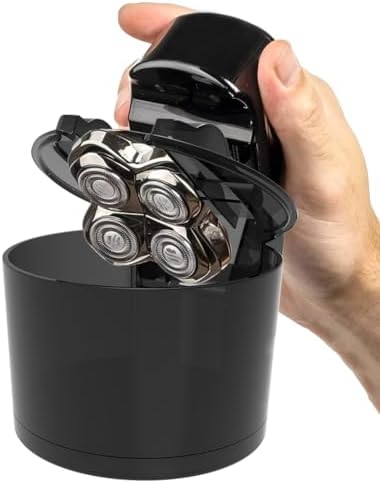 NebulaGrip Shaver Platinum Rinse Stand for Pitbull, Butterfly Kiss and Palm Electric Shavers (Black).