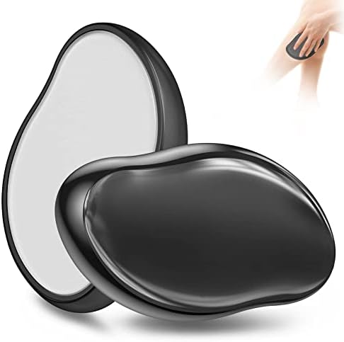 FERGRELMAABBCC Crystal Hair Eraser Epilator Painless Hair Removal Exfoliation Tool for Women and Men for Arms Legs Chest Magic Hair Eraser Crystal Hair Remover Razorless Shave Hair Removal (Black)