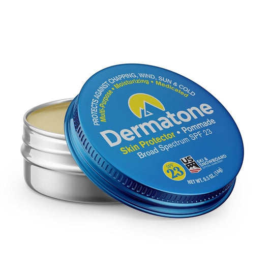 Dermatone Skin Protector | Sun, Wind, Chapping, and Frostbite Protection | Face and Lip Balm Tin | Sun Protection SPF 23 | Barrier Cream | Moisturizing Skin Balm | Heals and Repairs | 0.5oz
