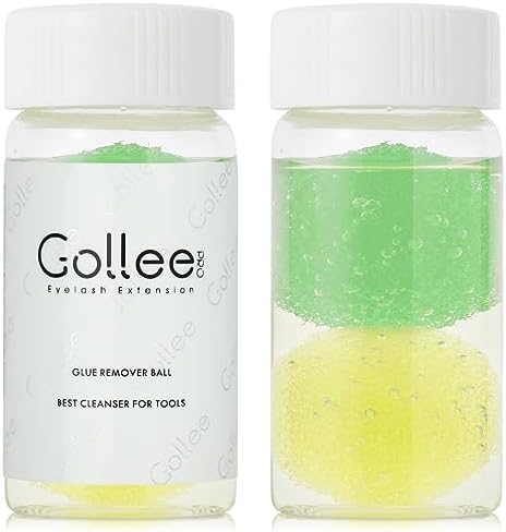 1 Bottle Eyelash Extension Tweezers Cleaner/Liquid Glue Remover and Sponge Ball for Lash Extension Tools