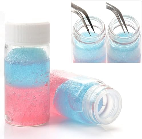 2 Pcs Tweezer Cleaner for Lash Tools 30ml Tweezer Cleaning Sponge Balls Without Residue Increase Friction Liquid Glue Remover Cleaning Tool for Eyelash Extension (2 Bottle)