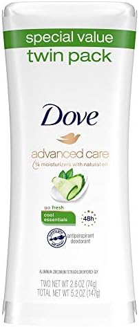 Dove go fresh Antiperspirant Deodorant, Cool Essentials 2.6 oz, Twin Pack