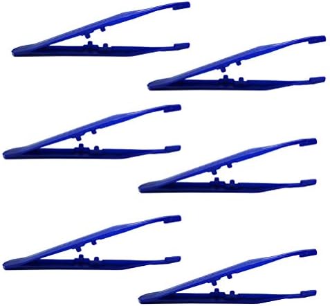 Healifty Plastic Craft Tweezers Disposable Tweezers 20pcs (Blue)