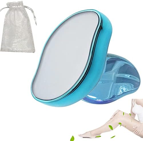 Crystal Hair Eraser for Women Men - BVSIAONG Crystal Hair Remover Magic Hair Eraser, Painless Exfoliating Hair Removal Tool Fast & Easy Skin Exfoliate for Arms Leg Back and Body (Blue)