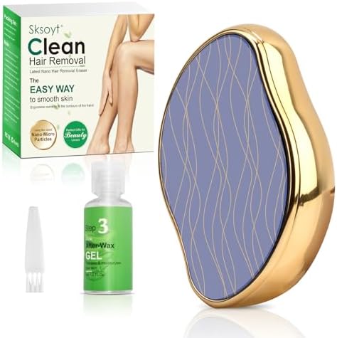 SKSOYT Upgraded Crystal Hair Eraser for Women and Men, Magic Crystal Hair Remover Device, Hair Removal Exfoliation for Arms, Back & Legs