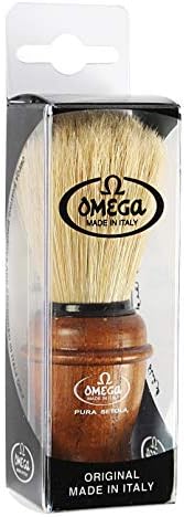 Omega Ash Wood Handle Boar Hair Shaving Brush