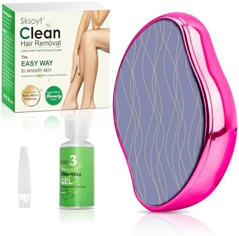 SKSOYT Upgraded Nano Crystal Hair Eraser for Women and Men, Magic Crystal Hair Remover Device with Gentle Skin Exfoliation Easy to Use Works for Arms, Back & Legs