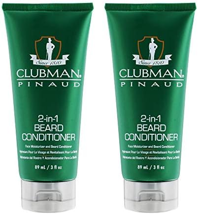 Clubman Pinaud 2-in-1 Beard Conditioner and Face Moisturizer, 3 oz x 2 pack
