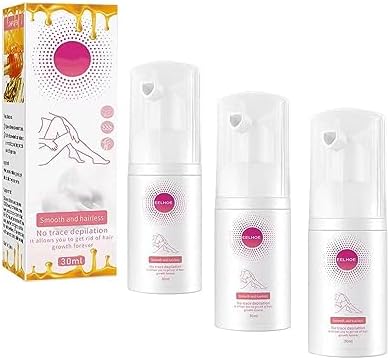 Beeswax Hair Removal Mousse,Gentletm Beeswax Hair Removal Mousse, Beeswax Hair Removal Mousse Foam,Body Hair Removal Foam Spray for Women(30ml, 3pcs)