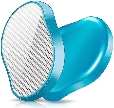 Crystal Hair Eraser for Women and Men, Reusable Crystal Hair Remover Device Magic Painless Exfoliation Hair Removal Tool, Magic Hair Eraser for Back Arms Legs (Blue)