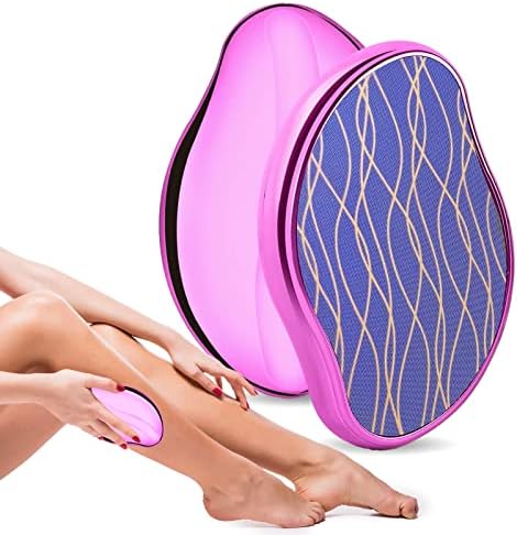 Crystal Hair Eraser for Women and Men - Magic Hair Eraser Crystal Hair Remover, Hair Removal Tool for Arms Legs Back - Fast, Reusable, Washable, Portable Epilator - Pink
