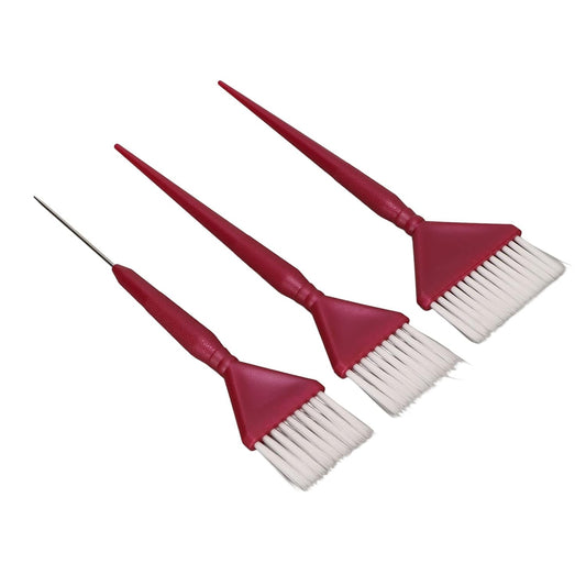 EVTSCAN 3Pcs Hair Color Brush Non Slip Handle Comfortable Hand Feeling Hair Tint Dye Brush for Salon Home