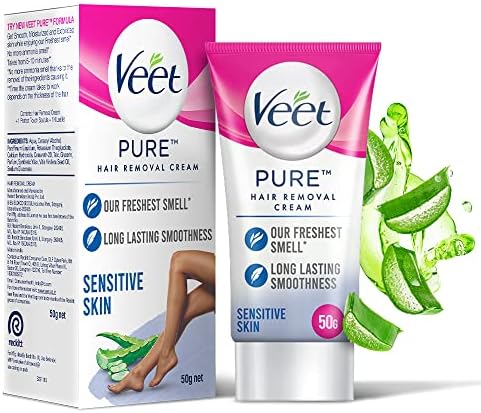 Veet Silk & Fresh Hair Removal Cream, Sensitive Skin - 50 g