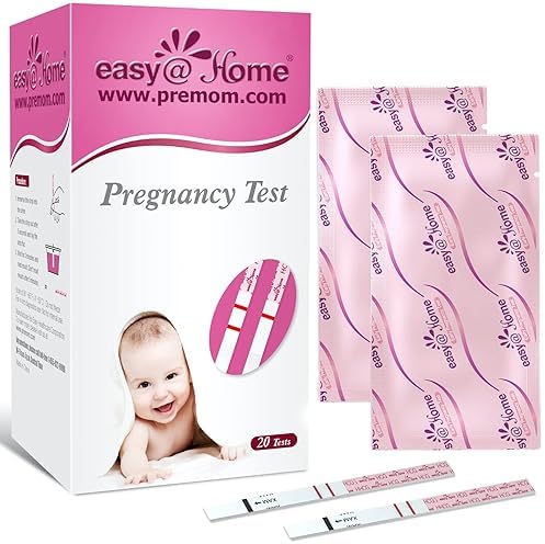 Easy@Home Pregnancy Test Strips Kit, Powered by Premom Ovulation Predictor iOS and Android APP, 20 HCG Tests