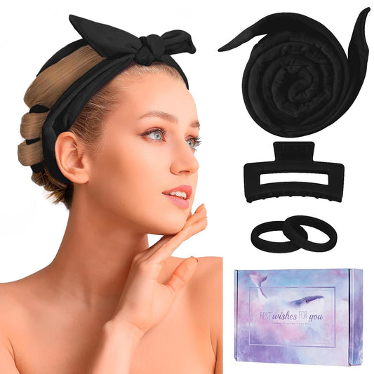 CORATED Headband Curlers for Heatless Overnight Styling - Soft Hair Rollers to Sleep In for Long, Medium Hair