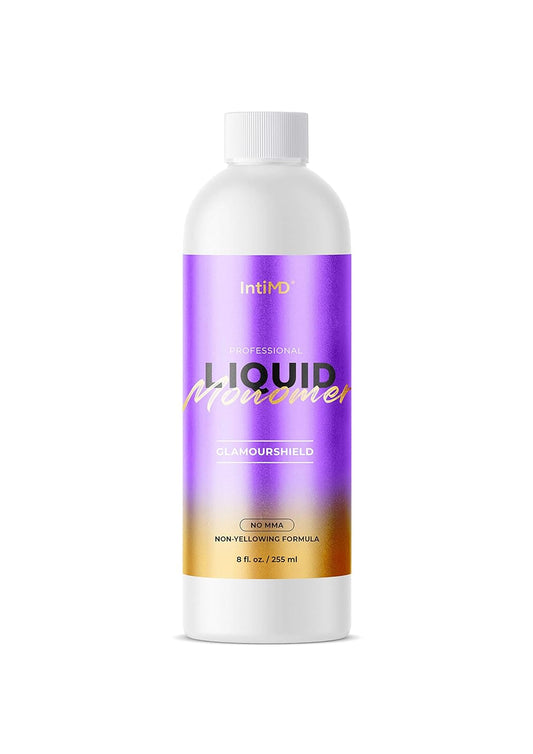 Professional TRUE-EMA Liquid Monomer 8 oz, Advanced GlamourShield acrylic formula, no MMA, Non-Yellowing, Quick Dry, Strongest Adhesion, Acrylic Nail Art Extension Carving