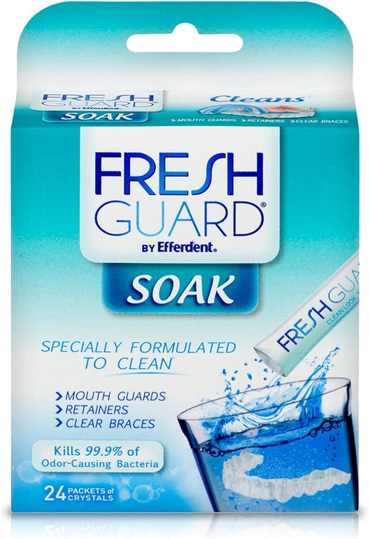 Fresh Guard Soak by Efferdent for Retainers & Clear Braces, Original Version, 24 Count