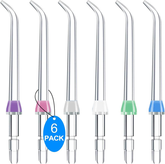 Flosser Replacement Tips for Waterpik Water Flosser, Flosser Refill Heads Replacement Heads for waterpik, Compatible with Waterpik Oral Irrigator & Dental Flosser(6 Classic Jet Tips)