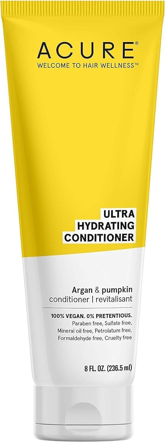 Acure Ultra Hydrating Conditioner, Yellow, pumpkin, 8 Fl Oz