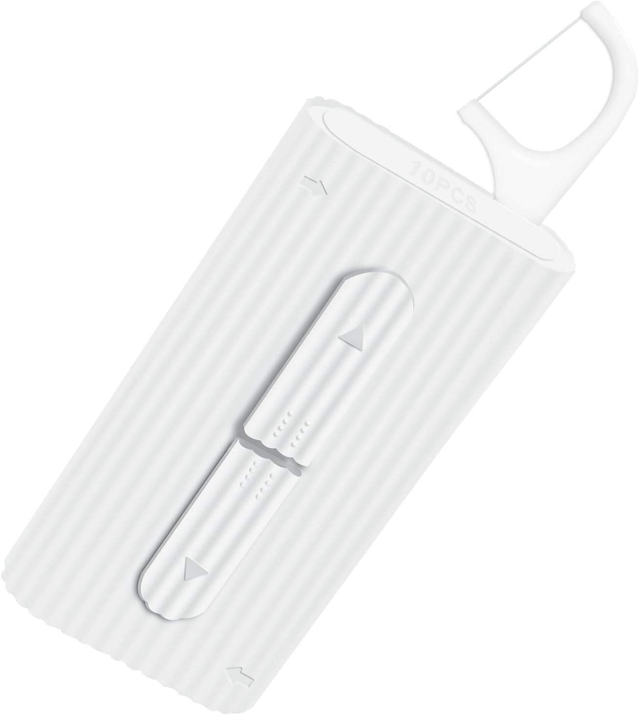 White Dental Floss Portable Case, Storage 10 Picks Adult Floss in Box. The Best Tool for Cleaning Teeth and Oral Care. Portable Travel Floss is Perfect for Dinners,Dating,Travel,Hotels.(White)