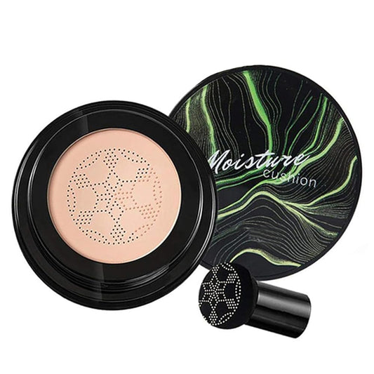 Mushroom Head Air Cushion CC Cream, CC Cream Foundation, Moisturizing BB Cream Foundation Long-Lasting Coverage of Blemishes, Matte Even Skin Tone Nude Makeup Base Primer(02#, Natural)