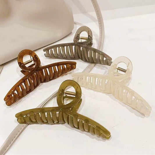 Big Hair Claw Clips Large Butterfly Hair Clips for Women 5.1" Large Jelly Clip Larger Size Hair Clip for Girls Hair Accessories for Long Thick Hair 4 Pcs