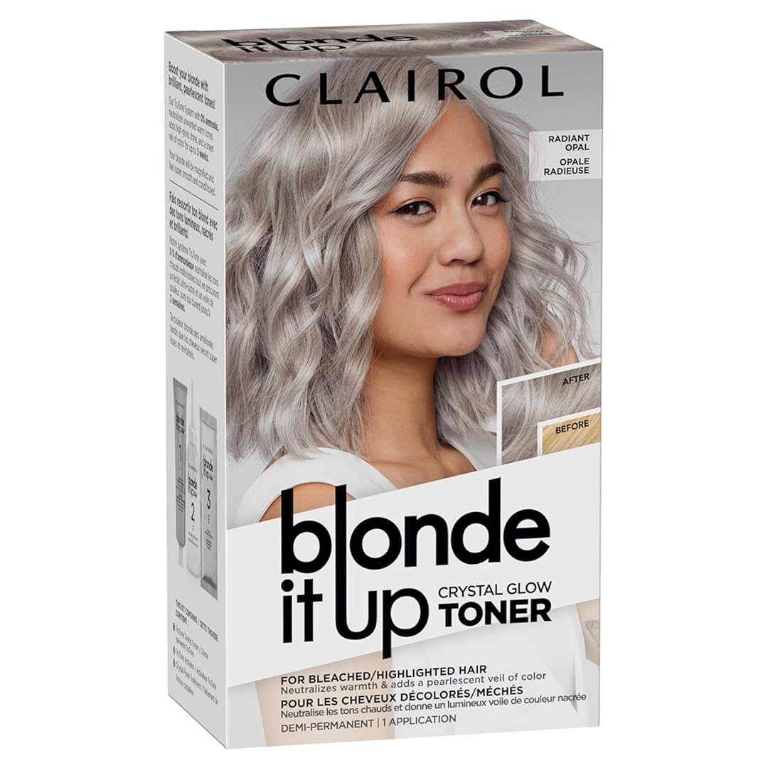 Clairol Blonde It Up Crystal Glow Toners Demi-Permanent Hair Dye, Radiant Opal Hair Color, Pack of 1