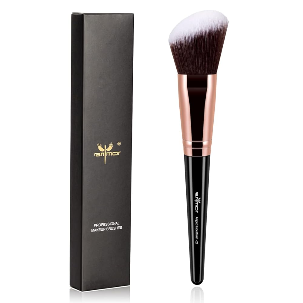 Anmor Contour Brush, Premium Contour Blush Bronzer Face Makeup Brush, Perfect For Cheek Forehead Jaw Nose Blending Deepening Contouring Polishing, Suitable For Powder Liquid Cream