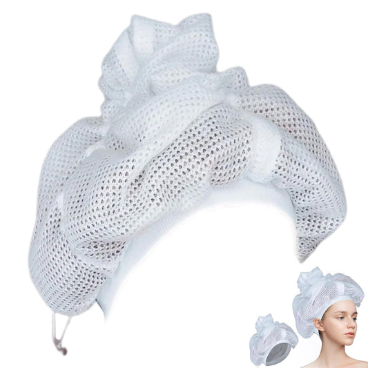 Net Plopping Cap for Drying Curly Hair, Soulta Net Plopping Cap, Adjustable Net Plopping Cap For Drying Curly Hair, Curly Hair Bonnet, Net Plopping Cap, Net Plopping Cap for Fast Drying(1Pcs)
