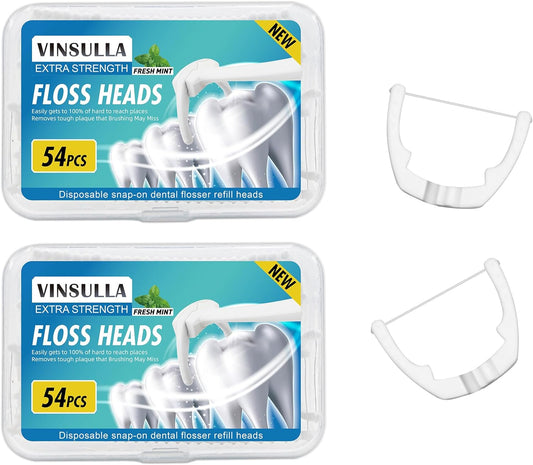 Ultraclean Access Flosser Mint Refill Heads 54 Count (Pack of 2)