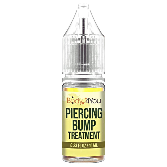 BodyJ4You Piercing Bump Treatment Keloid Removal - Natural Aftercare Solution Ear Nose Belly Lip - Organic Jojoba Oil Lavender Rosemary - Elevated Scar Cleaner Wound Soothing Skin - 0.33 Fl Oz (10ml)