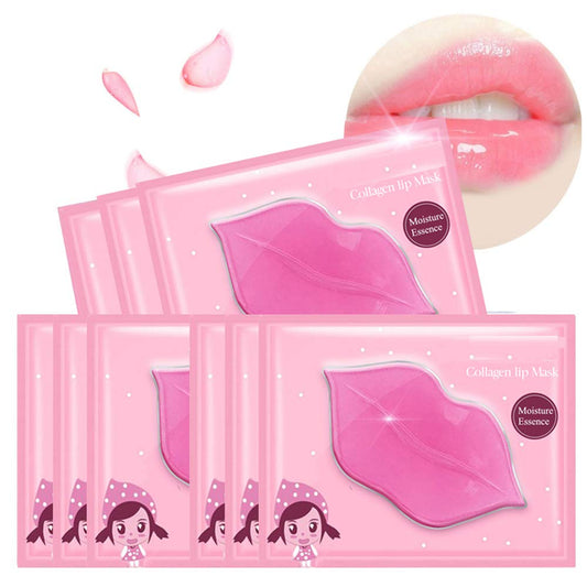Felico Lip Mask, 30PCS Collagen Crystal Pink Lip Care Gel Pads Treatment, Moisturizing Anti-Wrinkle Anti-Aging Firm Hydrates Lips, Remove Dead Skin Moisture Essence Make Your Dry Lip Attractive Sexy