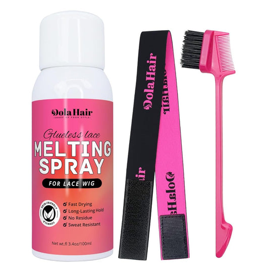 Dolahair Lace Melting Spray for Wigs lace Bond Melting Spray Bond Adhesive Wig Glue Spray lace Front Melting Spray for glueless Wigs Glue Spray Lace Melting Spray lace Filter Melting Spray