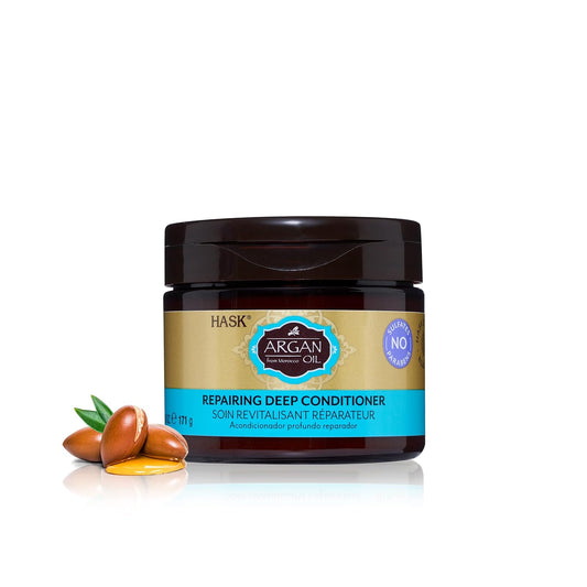 HASK ARGAN OIL Repairing Deep Conditioner Treatments for all hair types, color safe, gluten free, sulfate free, paraben free