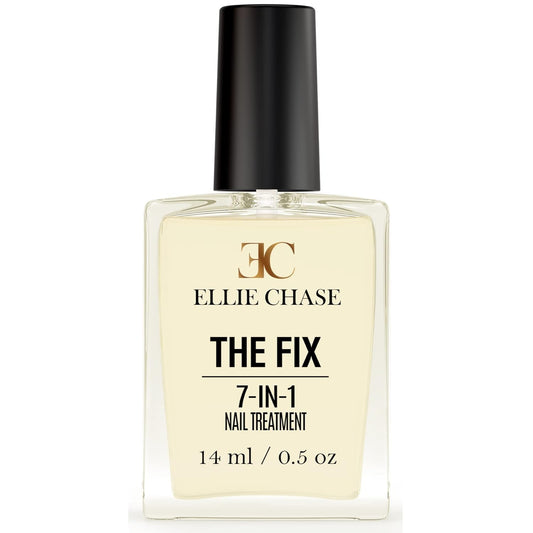 Ellie Chase 7 in 1 Nail Strengthener, Growth, Hardener, Repair Treatment Polish 0.5 OZ /Peptides/Vitamin E/Violet Extract/Oils/Amino Acid/ Extra Hydration/Strength/Smoothing/Hardening/Protection/Shine