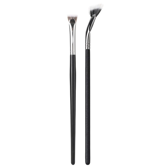 2PCS Mascara Fan Brush, INENK Lash Wand Brush Fan for Natural Lifted Effects and Enhance Lower Lashes, Synthetic Fibre Smooth Application No Smearing Clumping, Easy to Use Mascara on Lash Line