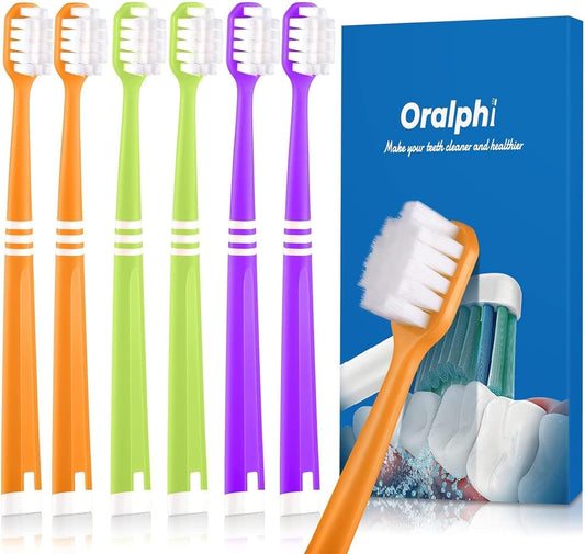 Oralphi Feather Soft Toothbrush, with 10000 Extra Soft Micro Nano Bristles, for Sensitive Teeth and Gum Recession