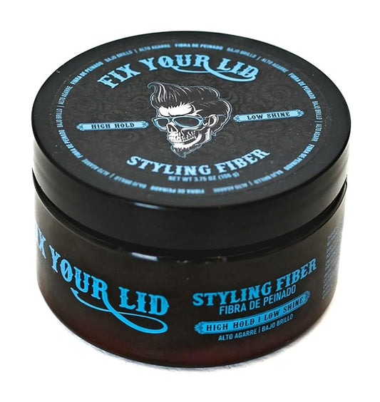 Fix You Lid High Hold Styling Fiber 3.75oz Mens Hair Cream with Low Shine - Styling Fiber for Short and Long Hair Types