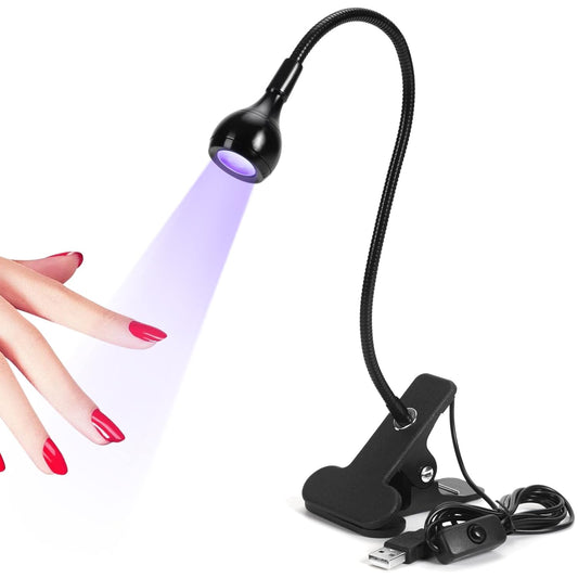 SAVILAND U V LED Nail Lamp Ð Mini Led Nail Lamp Gel X Lamp for Nails with Securing Clip Rotatable Led Light for Nails for Curing Gel Polish U V Nail Gels Manicure Home DIY, Black