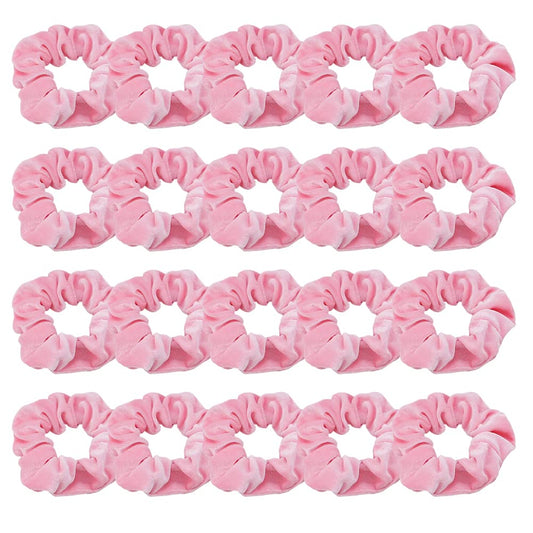 20 Pcs Pink Scrunchies, Didder Velvet Scrunchies, Scrunchies for Hair Velvet Hair Scrunchies, Soft Elastics Bobbles Ropes Scrunchie Solid color Cute Scrunchies for Women Girls Hair Accessories