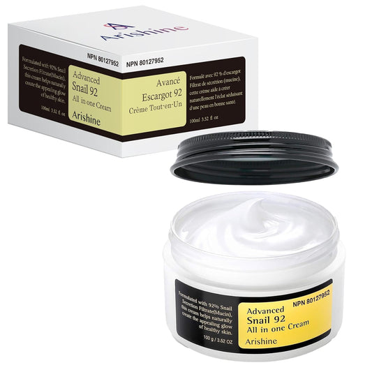 Snail Mucin Serum, Snail Mucin Moisturizer Face Cream For Women, Advanced Snail 92 All In One Cream, Hydrating Face Cream For Dry And Sensitive Skin, Korean Skincare, No Parabens, No Sulfates