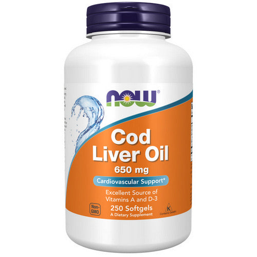 Now Foods, Cod Liver Oil, 650 mg, 250 Softgels