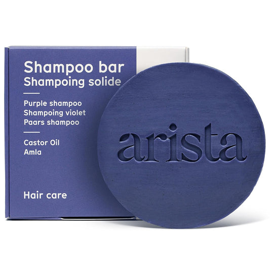 Arista Purple Shampoo Bar | Solid Shampoo Bar | Amla Fruit Powder, Purple Toner & Castor Oil Shampoo Bar | Shampoo Bar Moisturizing | Purple Shampoo for Grey Hair