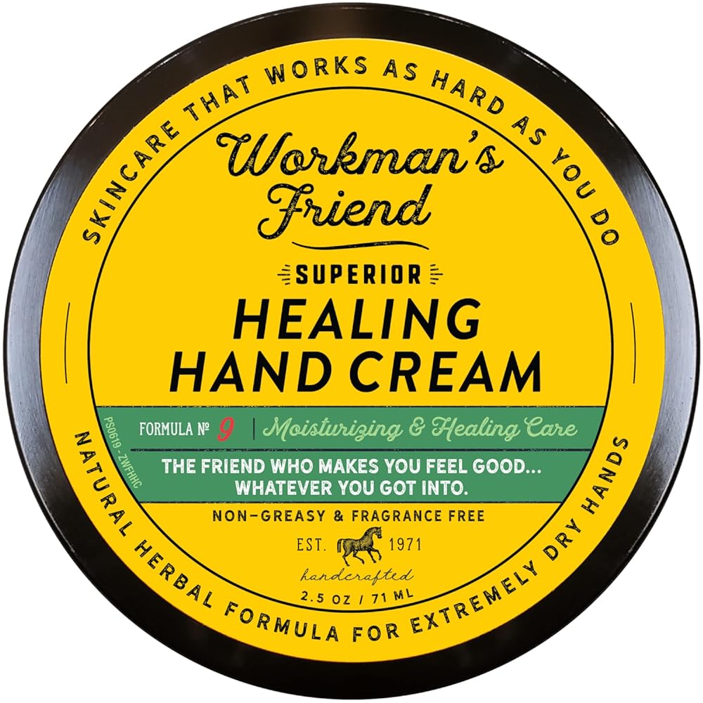WORKMAN'S FRIEND Superior Healing Hand Cream - Intense Moisturizer - Heals Extremely Dry & Cracked Skin - 2.5 ounce