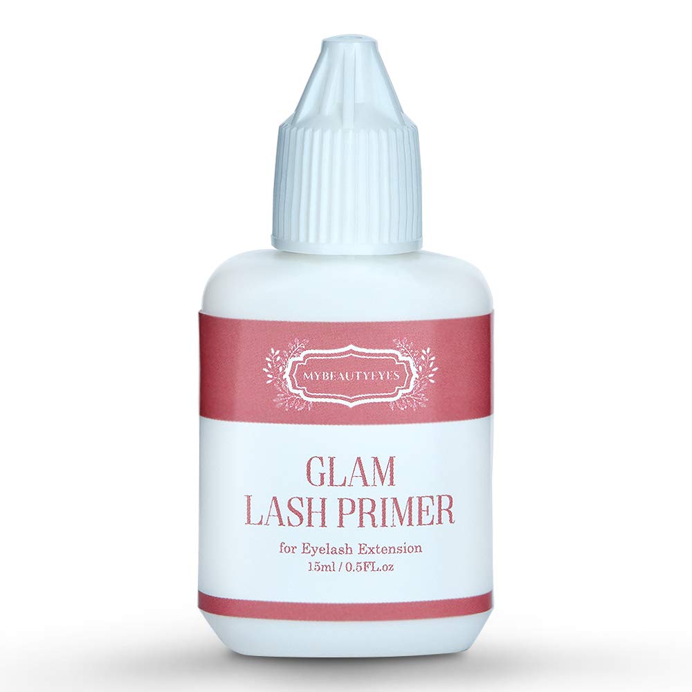Eyelash Extension Glam Lash Primer 15 ml/Pre-Treatment for Semi Permanent Eyelash/Easily Removes Proteins and Oils/Oil Free/Longer Extension Retention (Transparent)