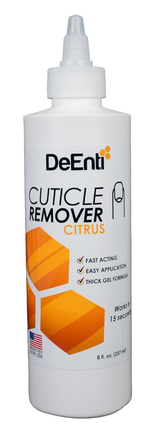 DeEnti Instant Cuticle Remover Gel, Professional Cuticle Softener with Instant 15-Second Removal, 8oz Bottle for Hand, Foot & Nail Care, Salon Quality Manicure & Pedicure Supplies