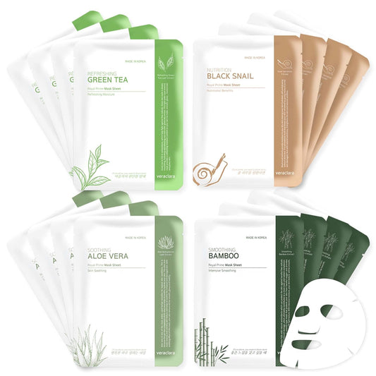 Veraclara] Facial Face Mask | Korean Skin Care MaskÉ (12COMBO)