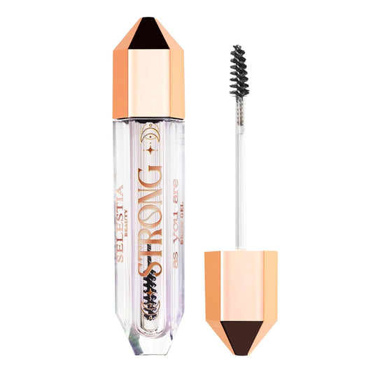 SELESTIA BEAUTY Clear Eyebrow Gel Strong As You Are - Long-Lasting Brow Gel for Styling and Sculpting - Shaping and Defining Effect - 0.095 Fl Oz - Valentine's Day Gifts for Girls, Mom, Women