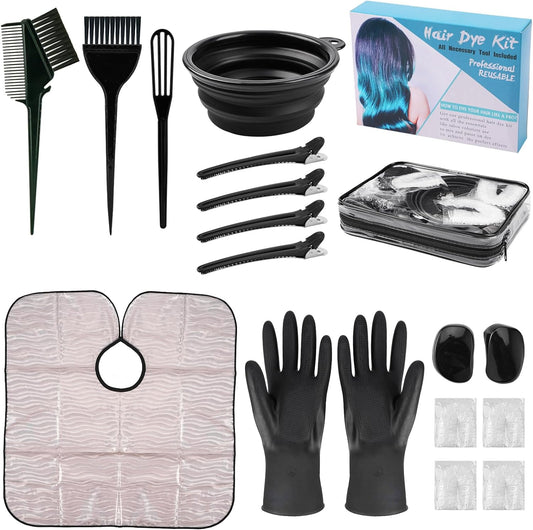 Xarchy 19-Piece Professional Hair Coloring Kit - Salon-Quality Hair Dye Tools Including Brush, Bowl for At-Home Use